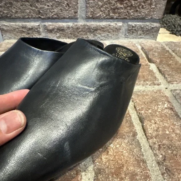 Vince Camuto Women's Arlette Slip-On Mules Black Leather Size 11M #232 - Picture 14 of 16